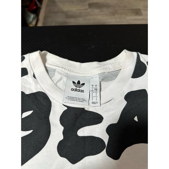 Adidas CM Tee Beach Print AOP Big Graphic Camel Size Large CE2272 - Picture 3 of 7